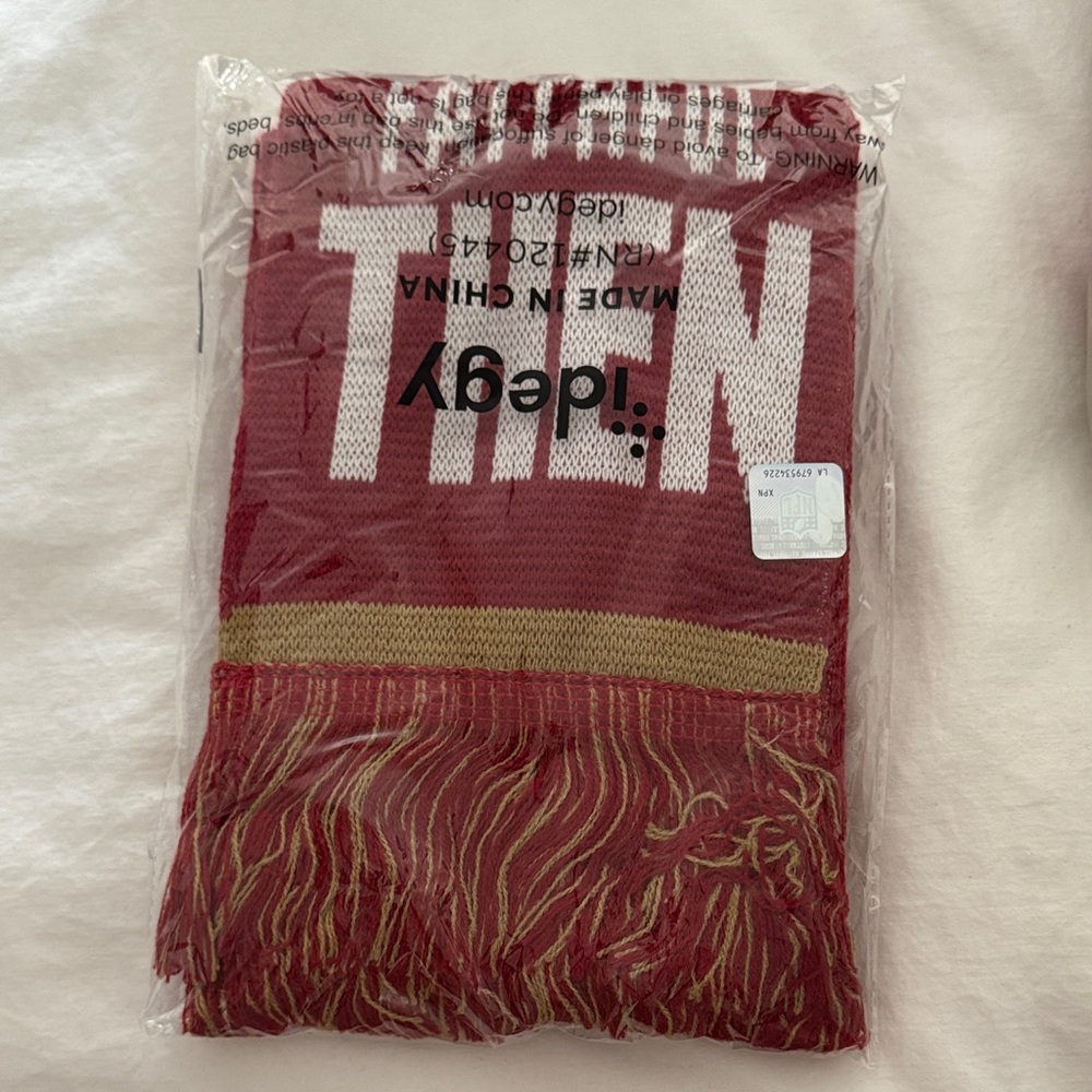 San Francisco 49ERS Red and Gold Tapestry Scarf